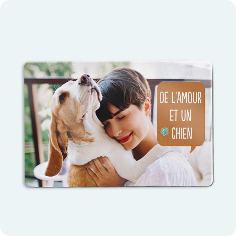 Aimant Frigo Bois - Chien Et Chat Mignon - Déco Maison - Neuf