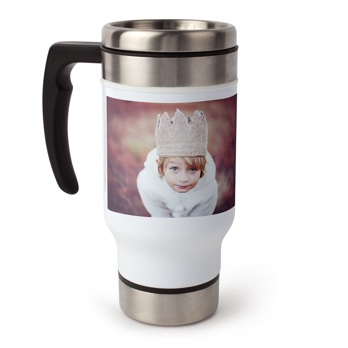 Photo Gallery Travel Mug with Handle  Personalized travel mugs, Custom travel  mugs, Mugs