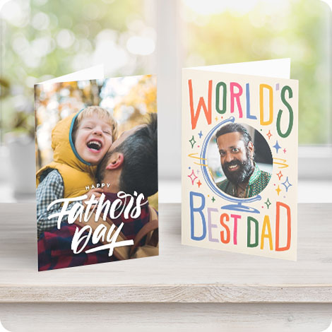 father's day card, personalised cards, photo card, custom cards