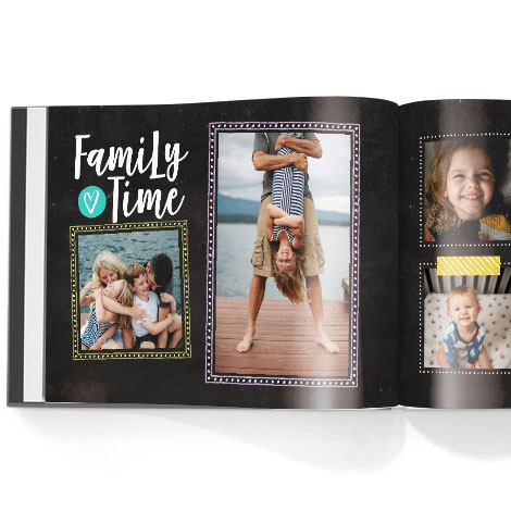 Photo book. Family chalkboard theme