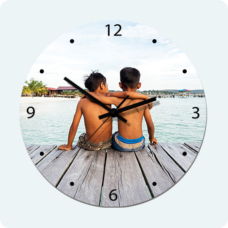 photo wall clocks, custom wall clocks
