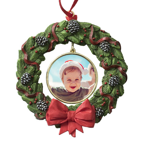 wreath ornament, christmas ornaments, personalised christmas ornaments, personalised decorations, personalised ornaments