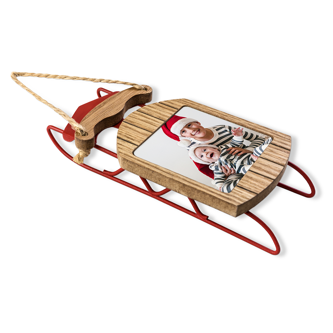 Create Personalized Sled Christmas Photo Ornaments Snapfish US