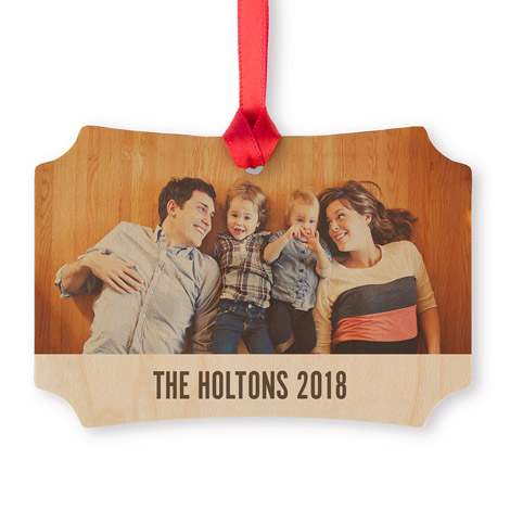 Icon Maple Scalloped Photo Ornament