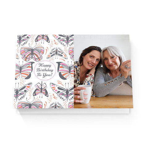 Image of mom and daughter on a birthday card for mom