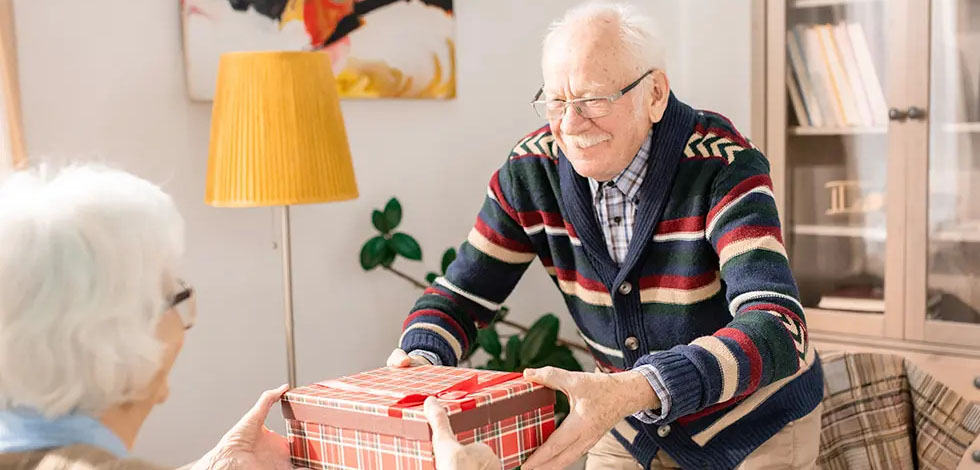 Grandpa giving Gift