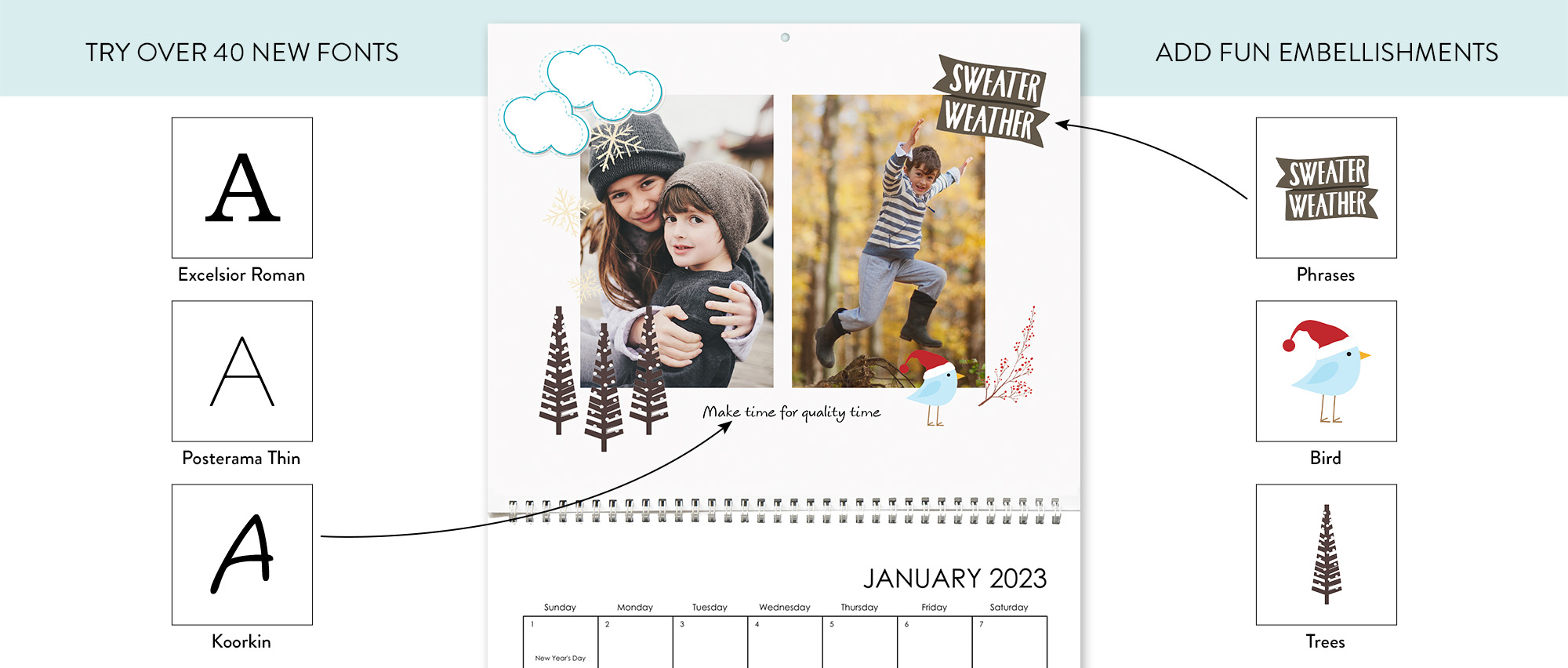 Create Personalized 9x12 13 Month Wall Calendar | Snapfish US