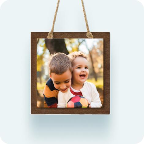 Square Wood + Acrylic Ornament