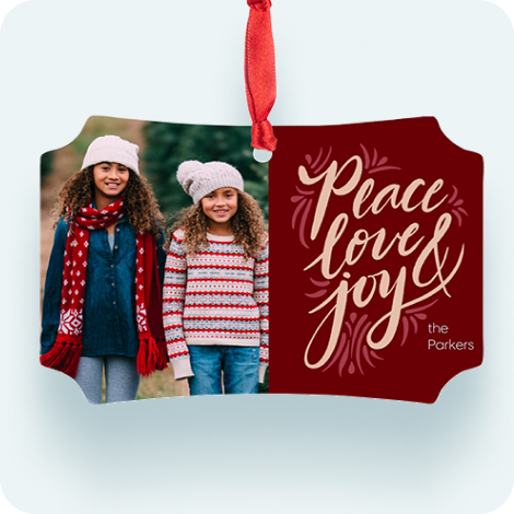 Aluminum Scalloped Photo Ornament