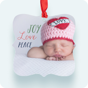 Aluminum Square Photo Ornament