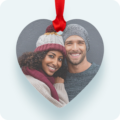 Frosted Acrylic Heart Ornament