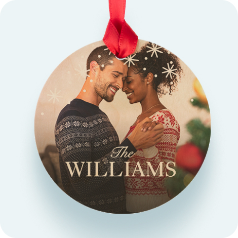 Maple Round Photo Ornament