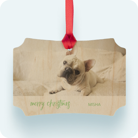 Maple Scalloped Photo Ornament