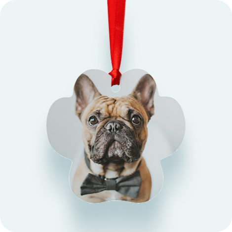 Paw Print Aluminum Ornament