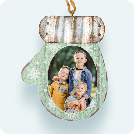Rustic Mitten Ornament