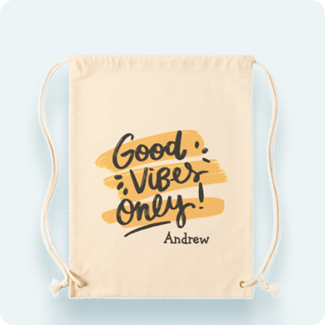 Cotton Drawstring Backpack