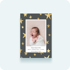 Foil Baby Announcements