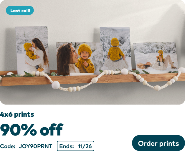 90% off 4x6 Prints