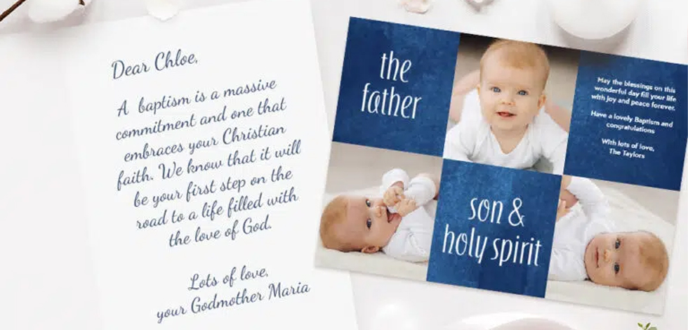 WHAT TO WRITE IN YOUR CUSTOM BAPTISM OR CHRISTENING CARDS FROM SNAPFISH
