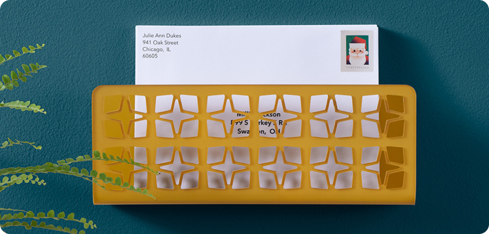 Mail for me cards in a basket