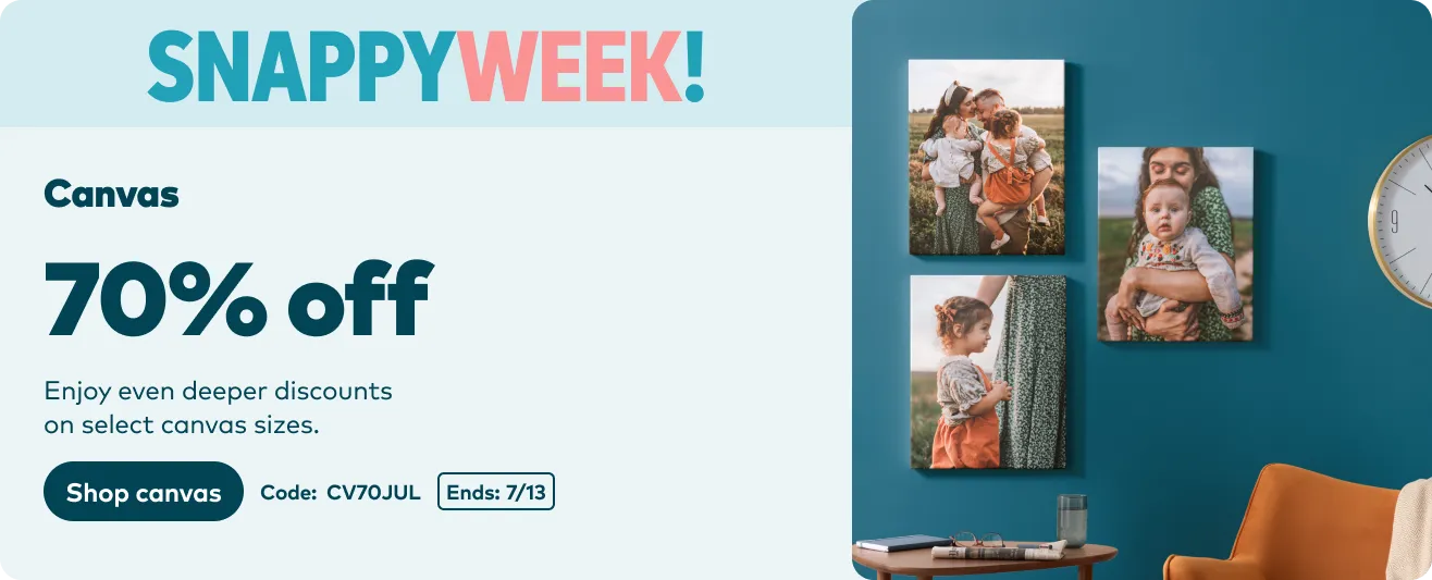 70% off Canvas Prints