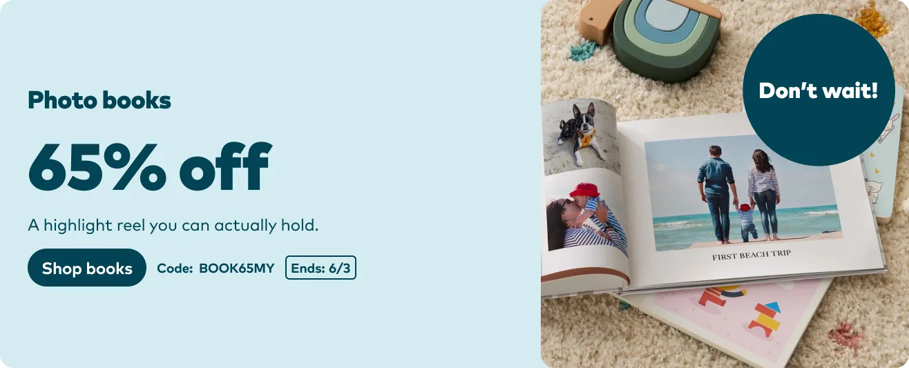 65% off Photo Books