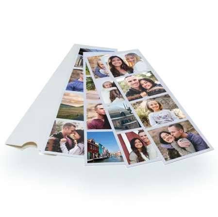 Photo booth strips, set of 4