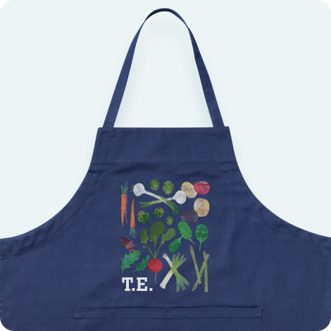Custom Navy Apron