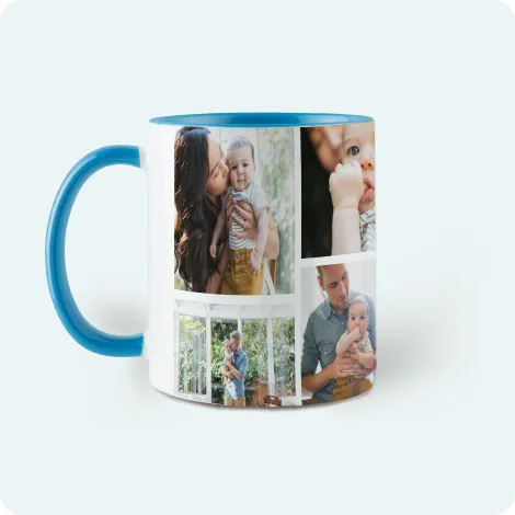 Collage Color Accent Mugs, 11oz
