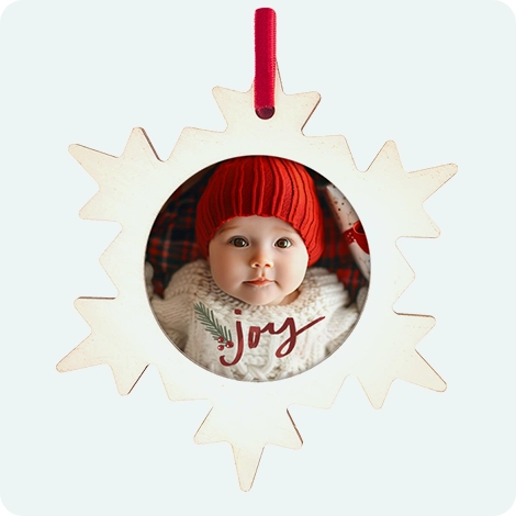 Wood Snowflake Ornament
