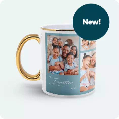 Gold Rimmed Coffee Mug 11oz