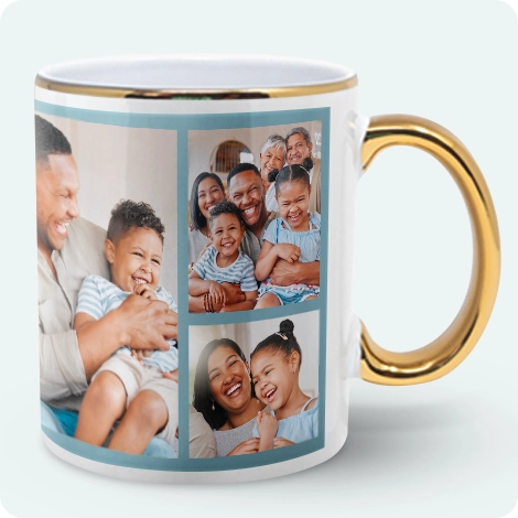 Gold Rimmed Coffee Mug 11oz