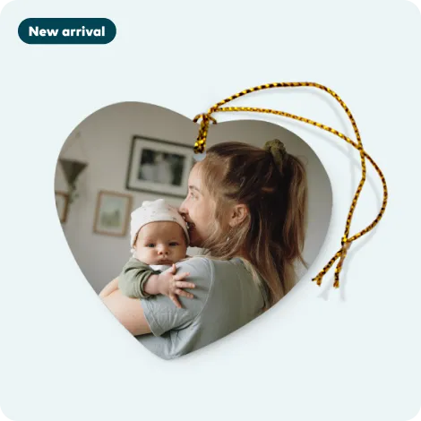 Porcelain Heart Christmas Ornament 