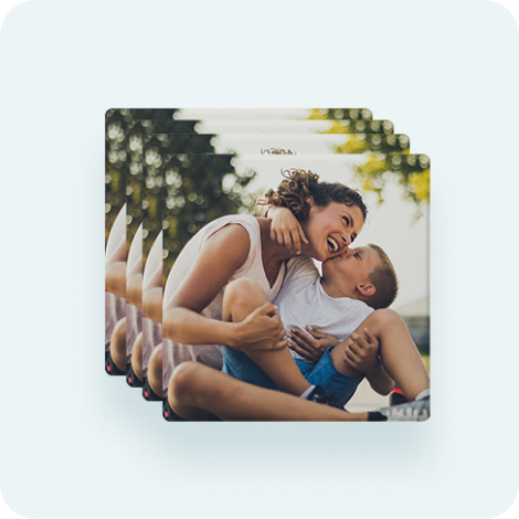 Square Stone Coasters, Set of 4