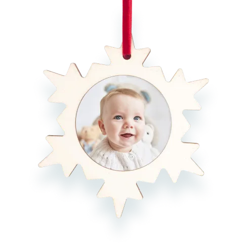 Wood Snowflake Ornament