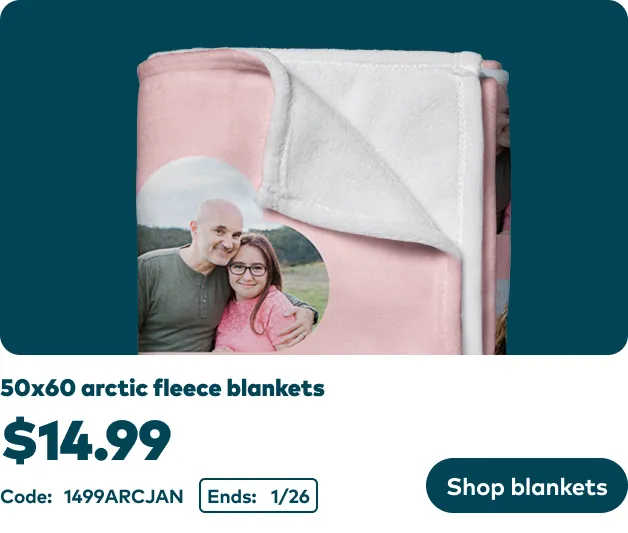 50x60 Arctic Fleece Blankets now $14.99