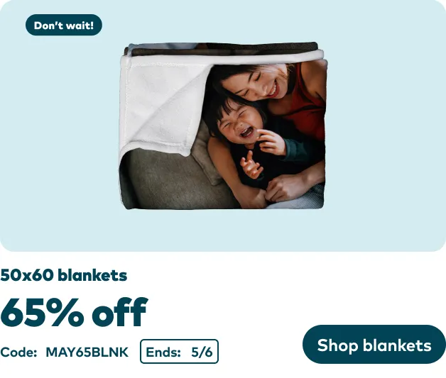 65% off 50x60 blankets