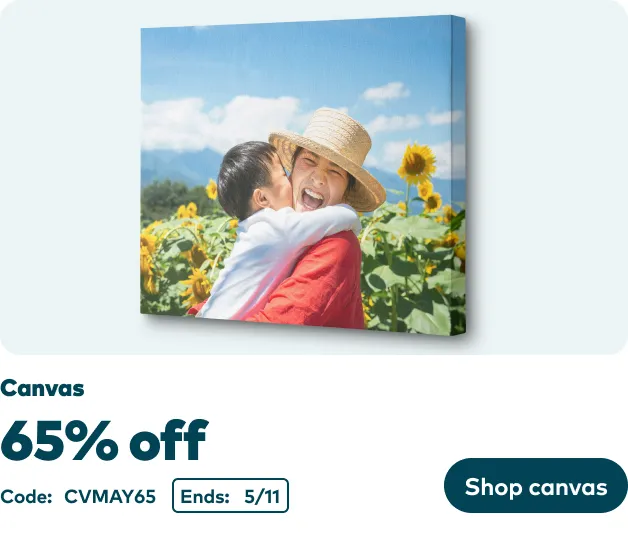 65% off Canvas Prints