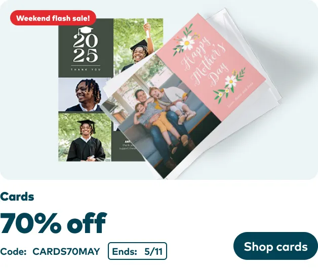 70% off Cards 