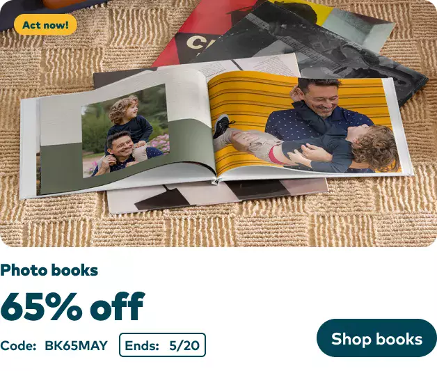 65% off Photo Books