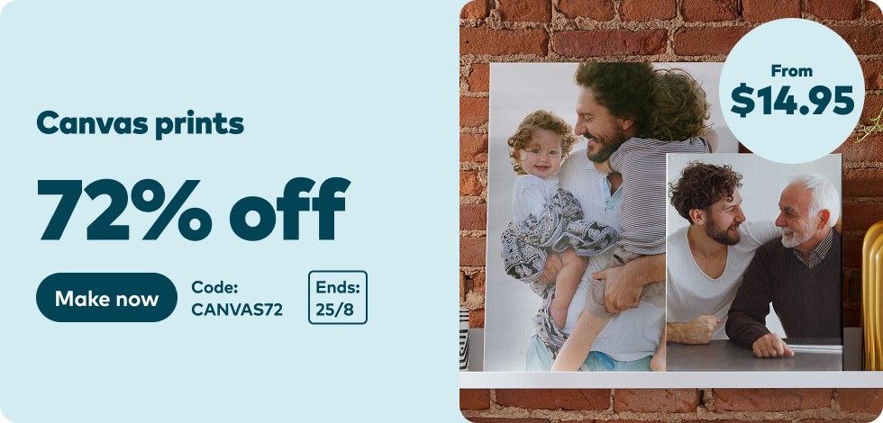 72% off all Canvas Prints