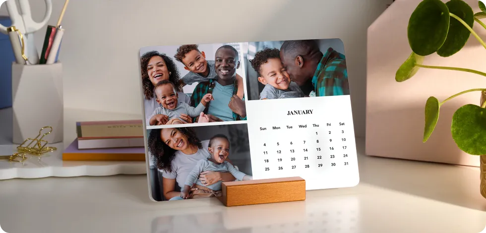 WOOD BLOCK DESK CALENDARS
