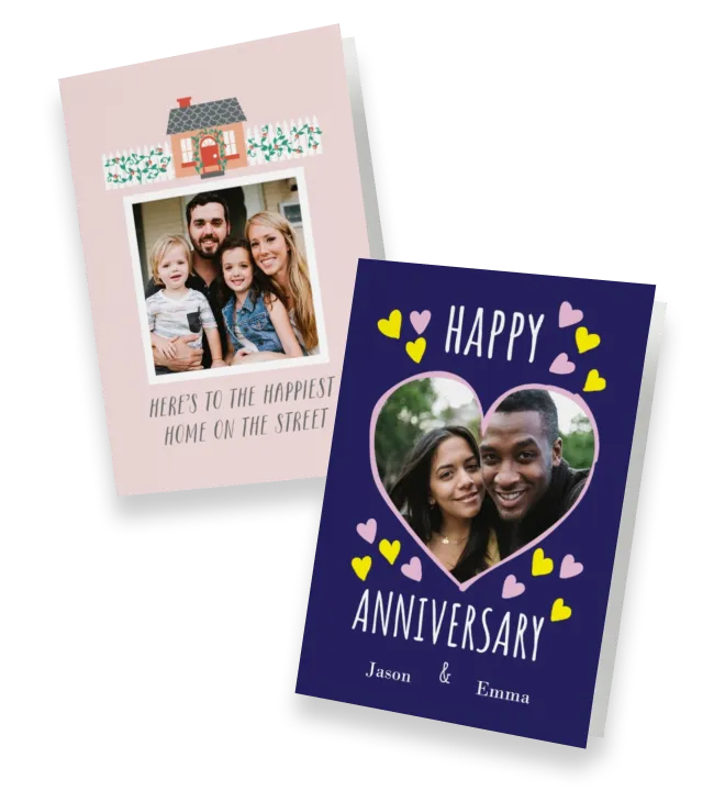 Free 7x5" folded card