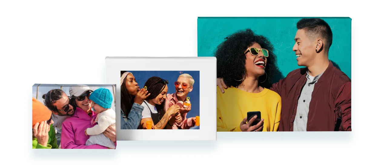 Square photo tiles