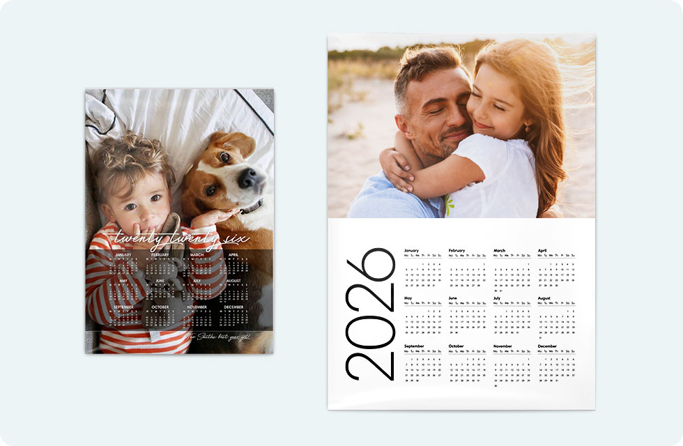calendar poster, personalised calendar, photo calendar, custom calendar, printing calendars