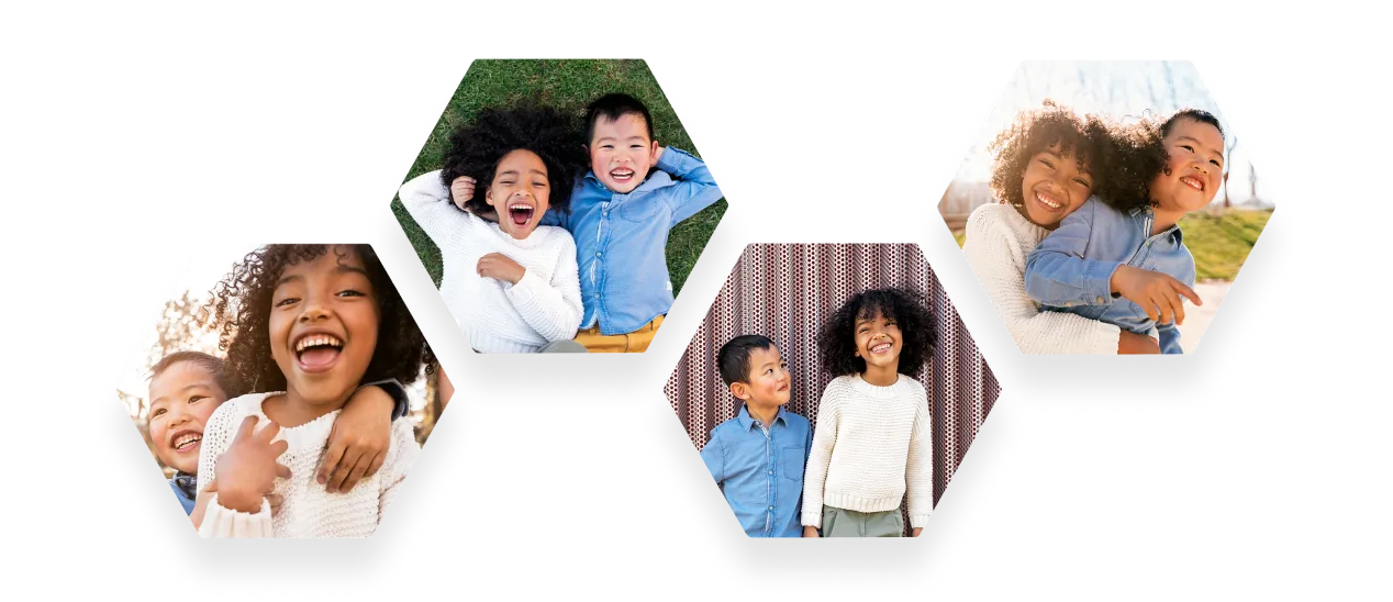 Hexagon photo tiles