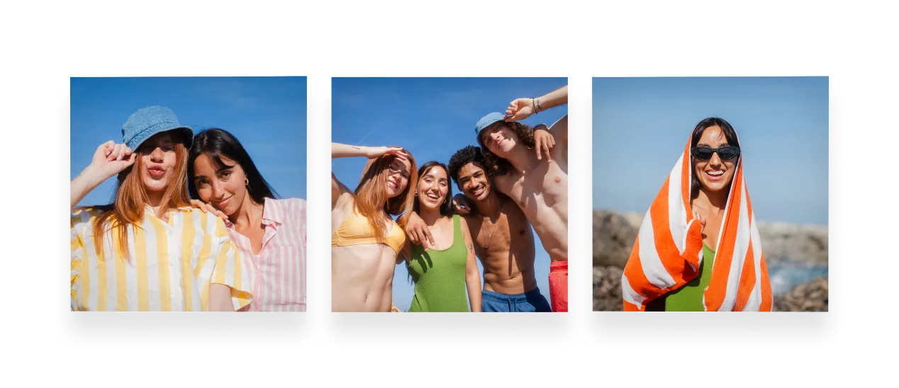 Square photo tiles