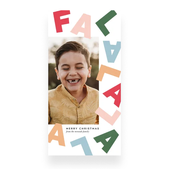 10x20cm card - Falling Fa La La