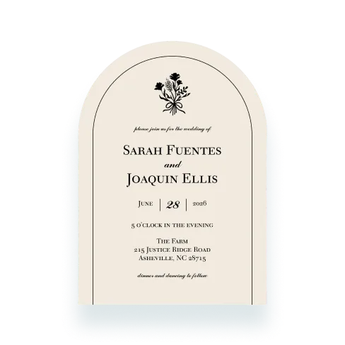 Arched Bouquet Invitation
