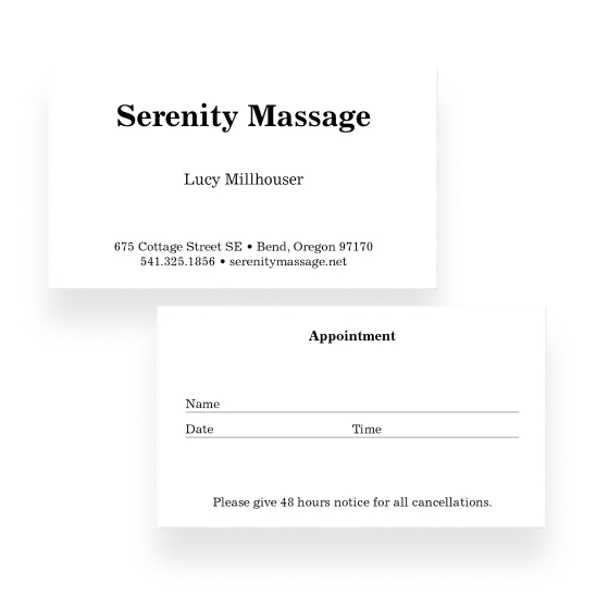 Appointment cards